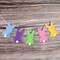 Easter Bunny Rabbit Banner Bunting Garland, Easter Decorations (Colorful Bunny)
